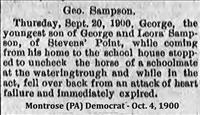 Sampson, Geo. (Death Notice)